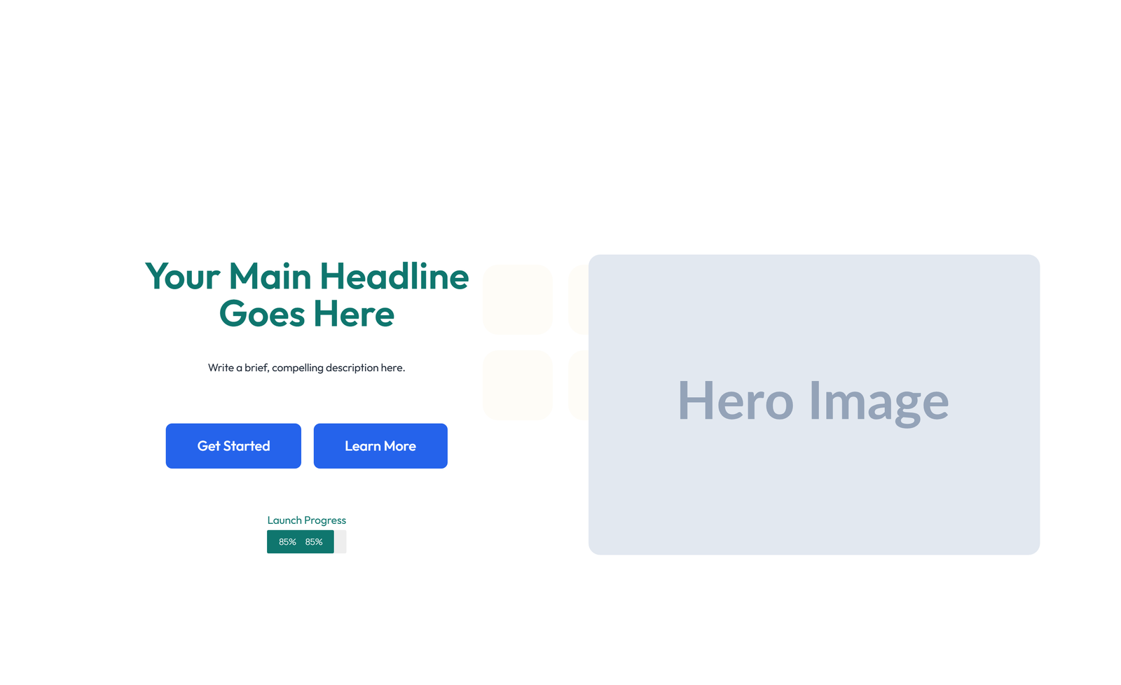 Split Hero with Image Left and Text Right and CTA 43 - Elementor component