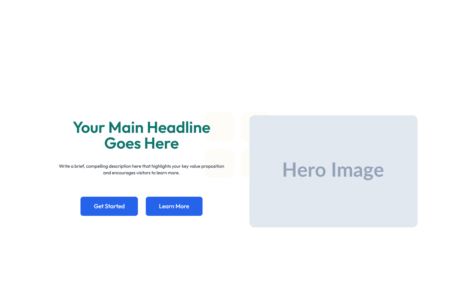 Centered Hero with H1, Subtitle, CTA, Social Icons 44 - Elementor component