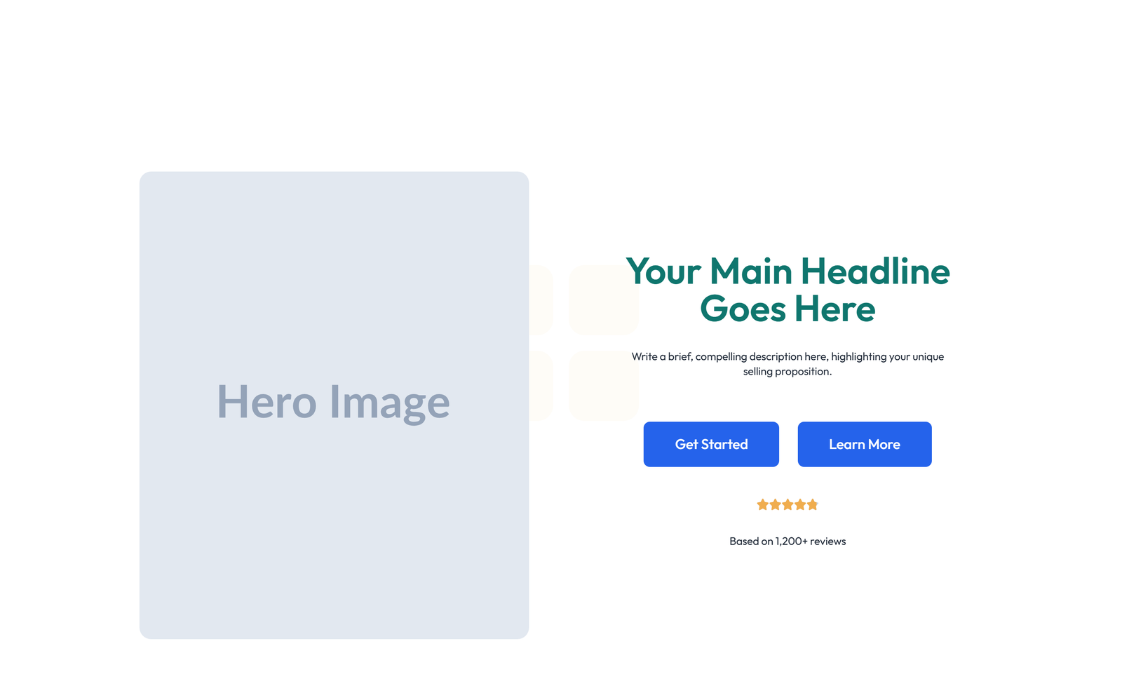 Split Hero with Image Left and Text Right and CTA 45 - Elementor component