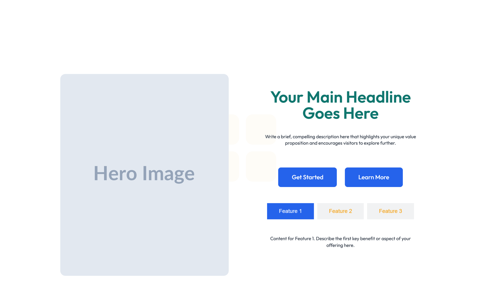 Centered Hero with H1, Subtitle, Two CTA Buttons 46 - Elementor component