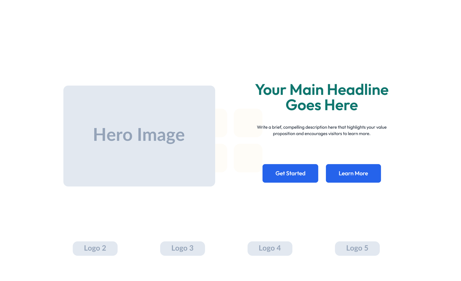 Split Hero with Text and Counters Left and Image Right 46 - Elementor component