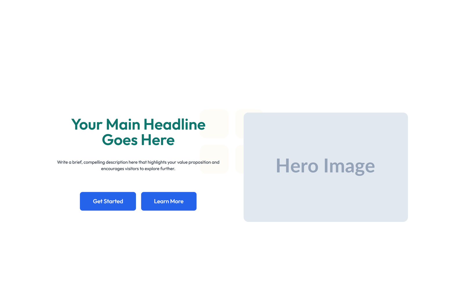 Centered Hero with H1, Subtitle, Two CTA Buttons 47 - Elementor component