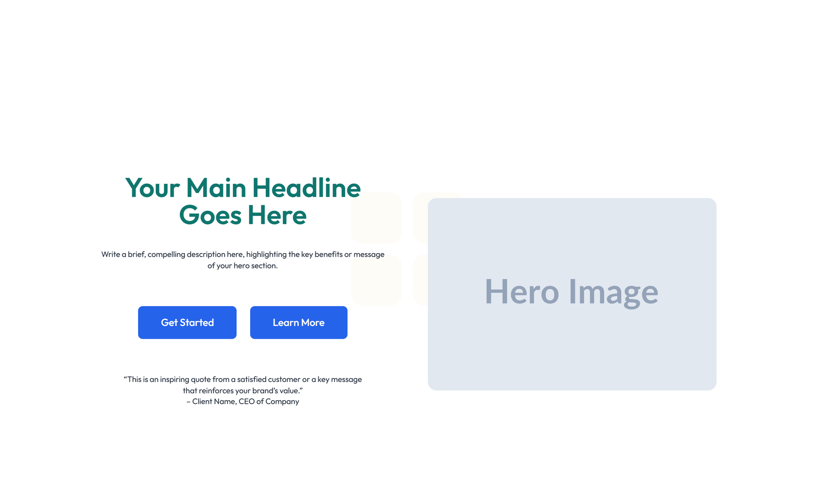 Centered Hero with H1, Subtitle, CTA, Trust Logos 49 - Elementor component
