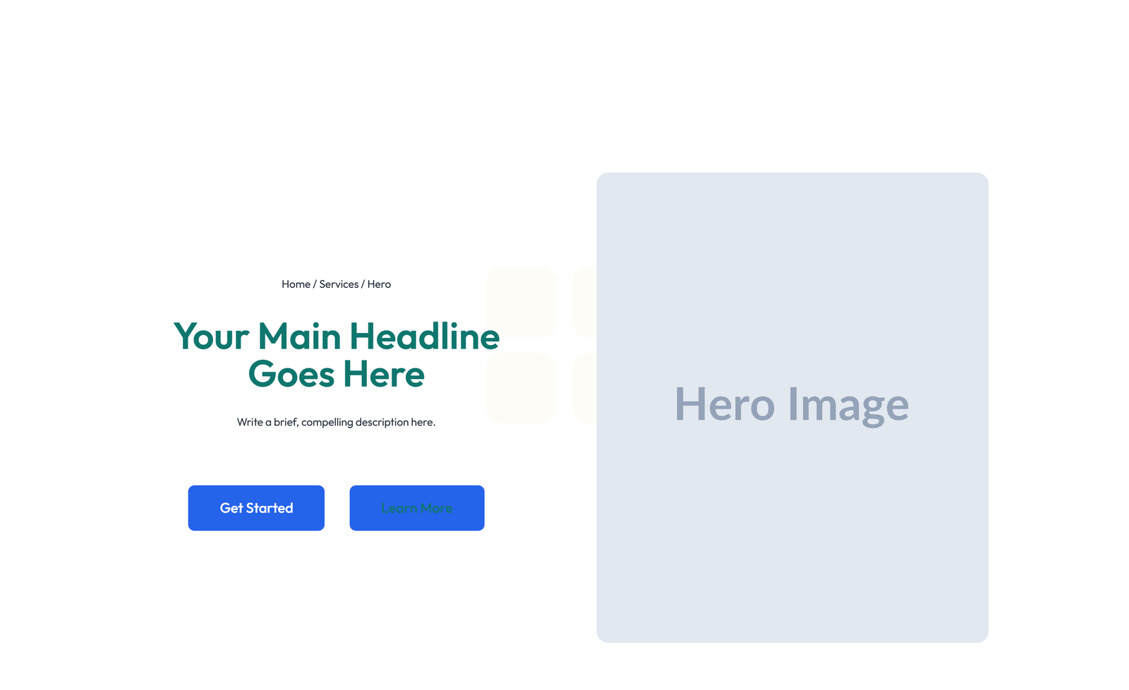 Centered Hero with H1, Subtitle, Two CTA Buttons 49 - Elementor component