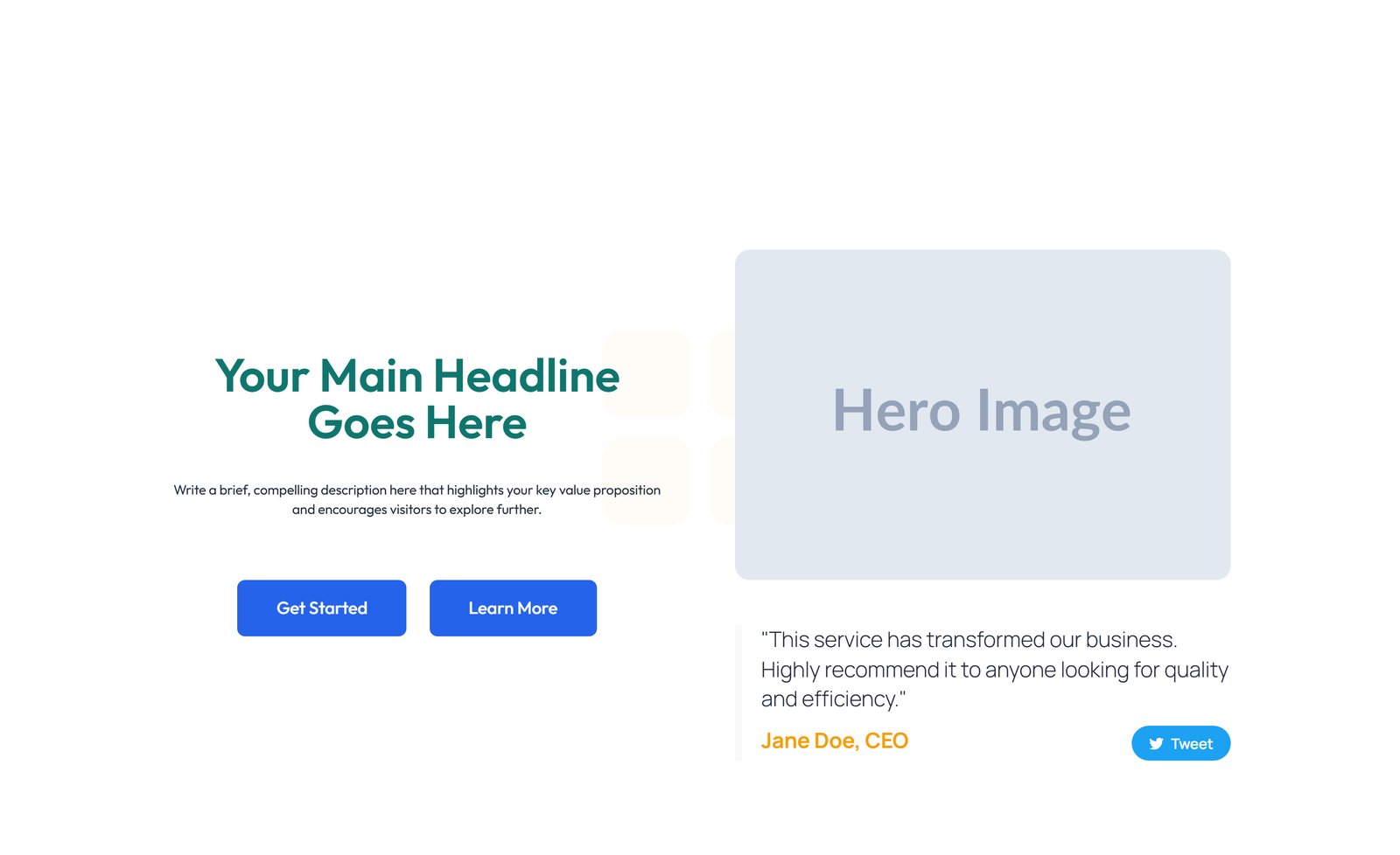 Centered Hero with H1, Subtitle, CTA, Trust Logos 50 - Elementor component