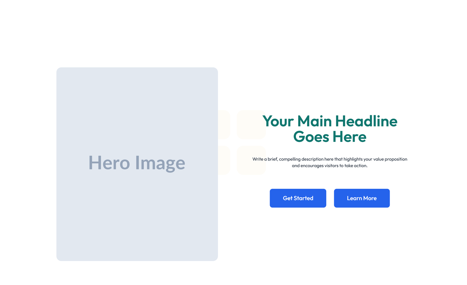 Split Hero with Text and Counters Left and Image Right 50 - Elementor component