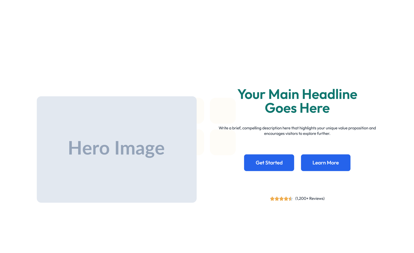 Centered Hero with H1, Subtitle, CTA Button 51 - Elementor component