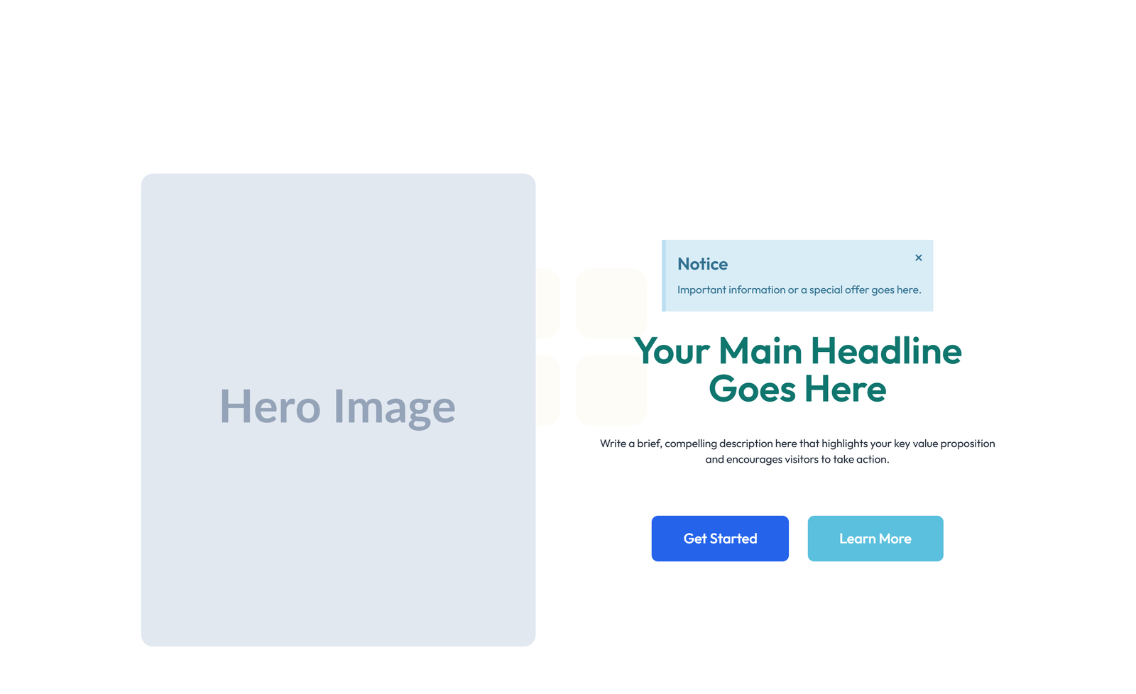 Split Hero with Text and Counters Left and Image Right 51 - Elementor component