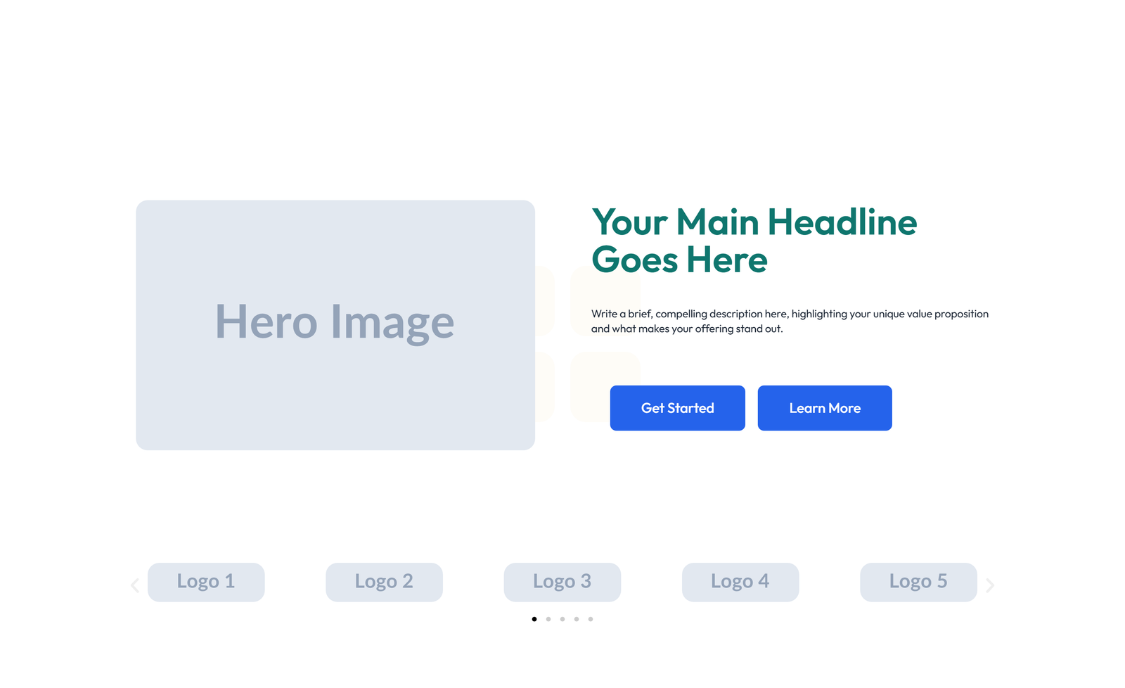 Split Hero with Text Left and Image Right and Two Buttons 52 - Elementor component