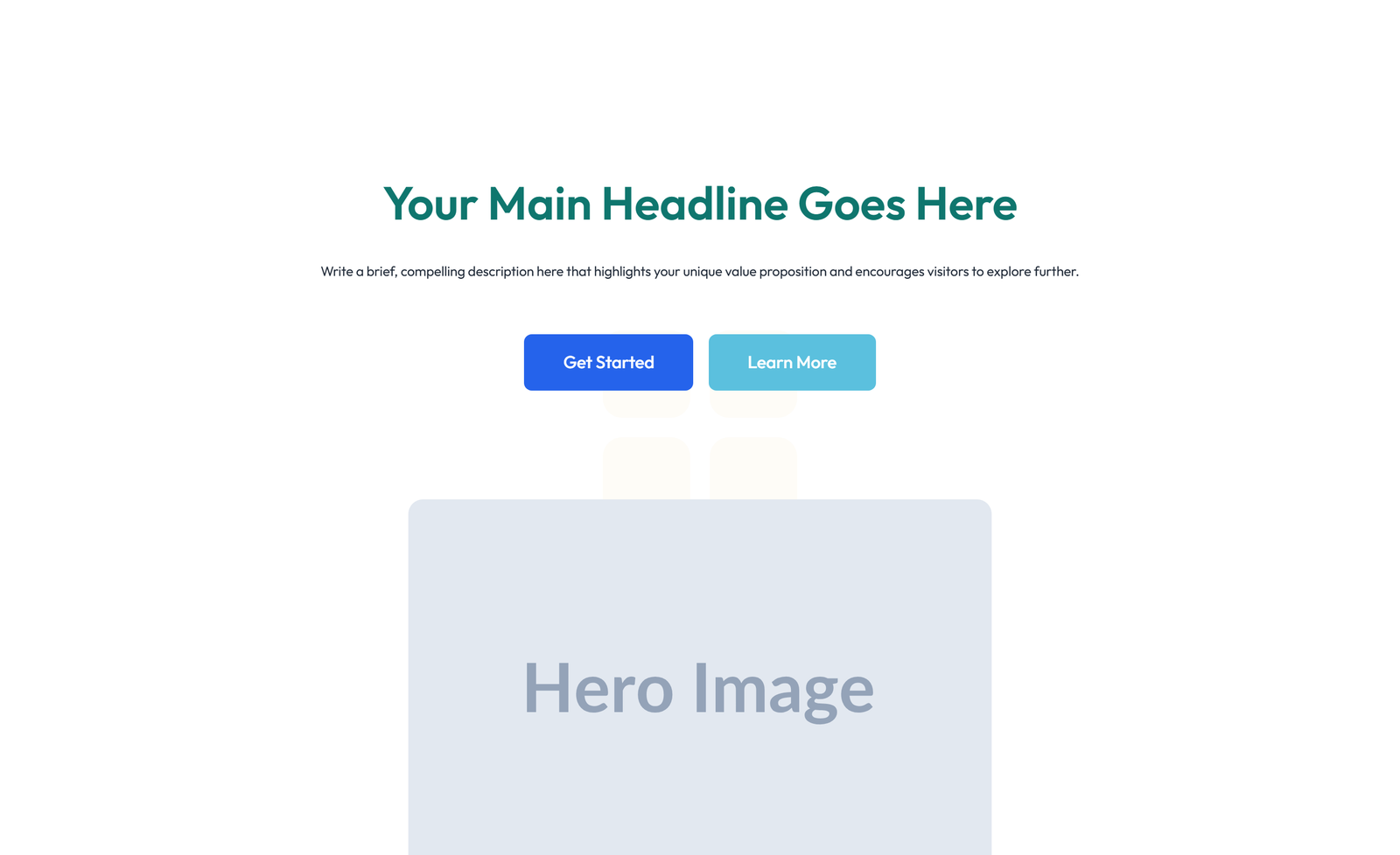 Centered Hero with H1, Subtitle, CTA, Social Icons 55 - Elementor component