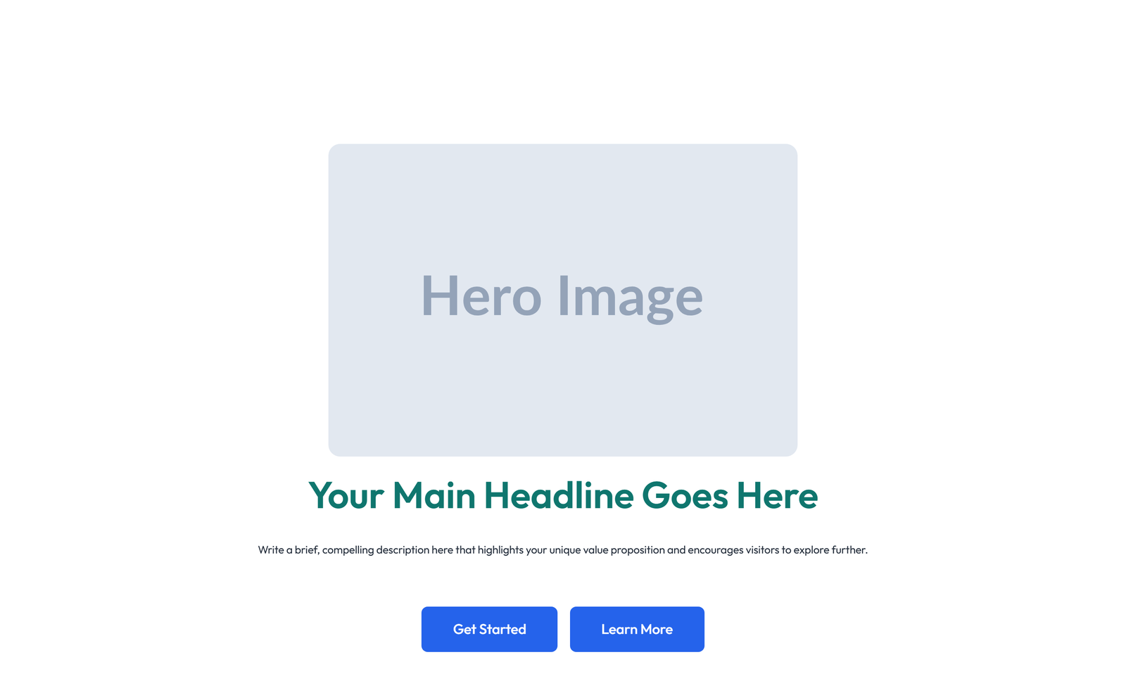 Centered Hero with H1, Subtitle, Two CTA Buttons 56 - Elementor component
