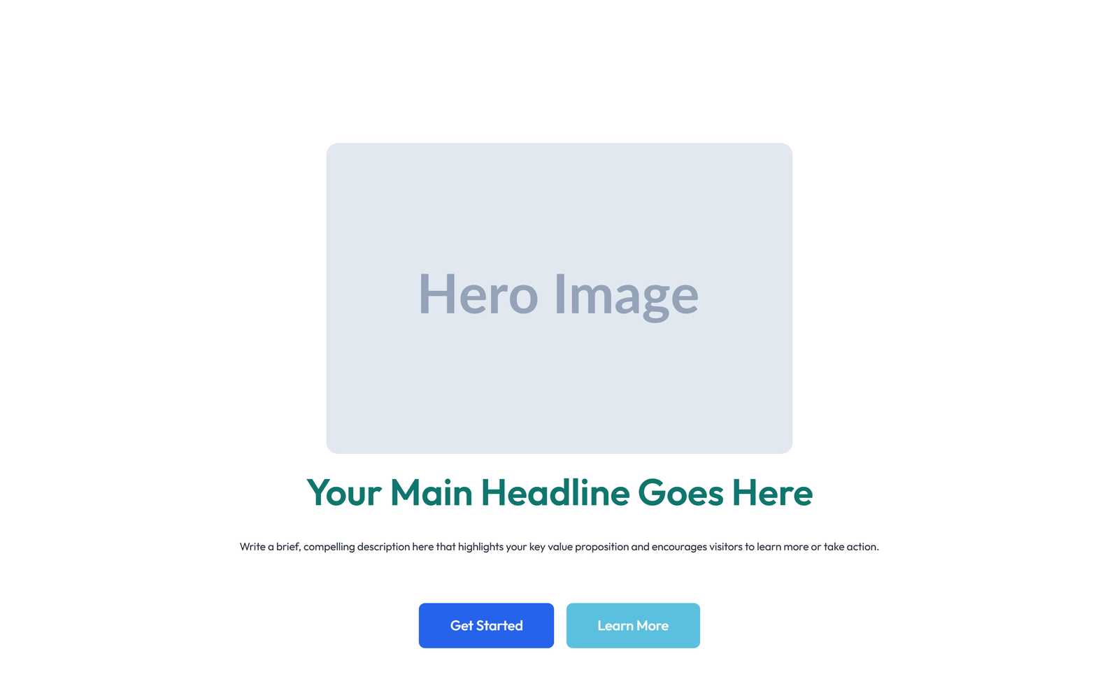 Centered Hero with H1, Subtitle, CTA, Social Icons 58 - Elementor component
