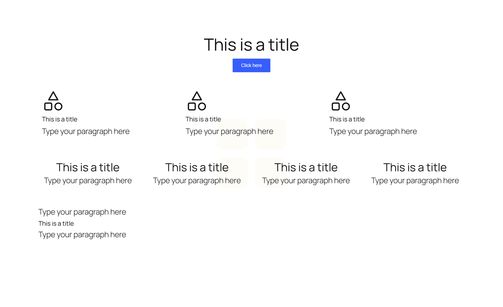 Centered Hero with Icon Cards, Quote, and Four Stats - Elementor component