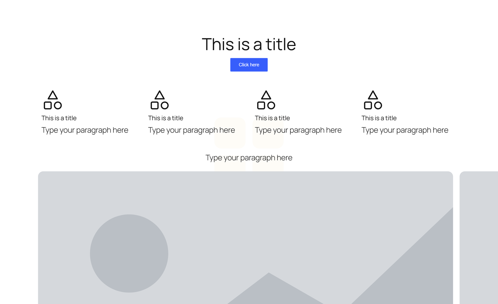 Centered Hero with Four Icon Cards and Logo Strip - Elementor component