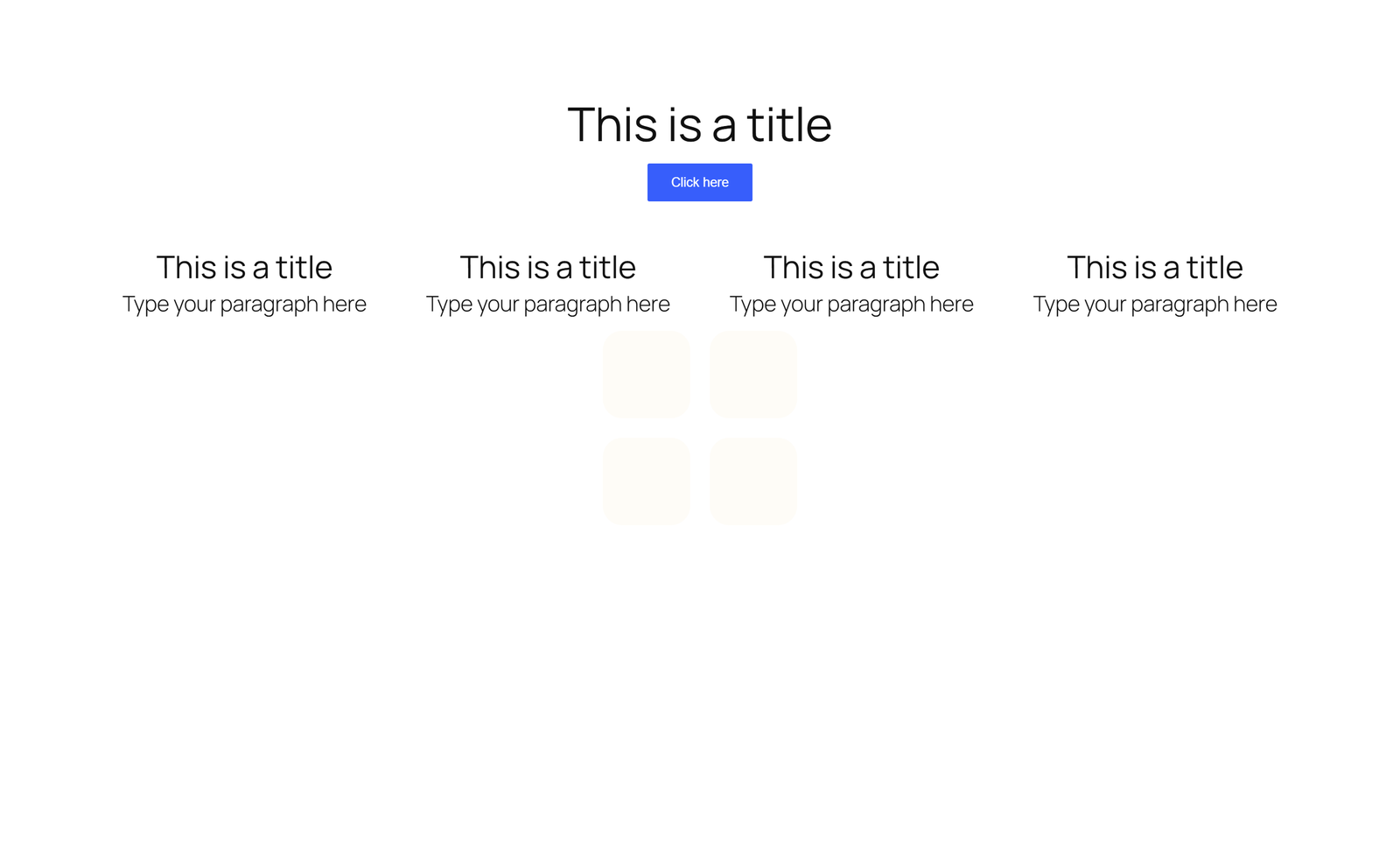 Screenshot of Centered Hero with Single Button and 4-stat Counter - Elementor Hero Sections component