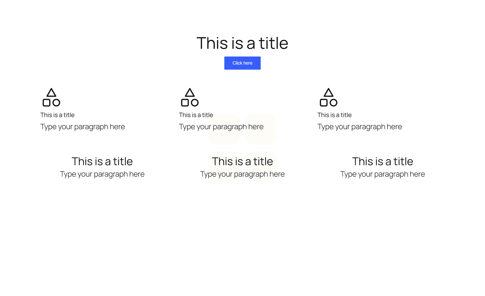 Screenshot of Centered Hero with Single Button, 3 Icon Cards, and 3-stat Counter - Elementor Hero Sections component