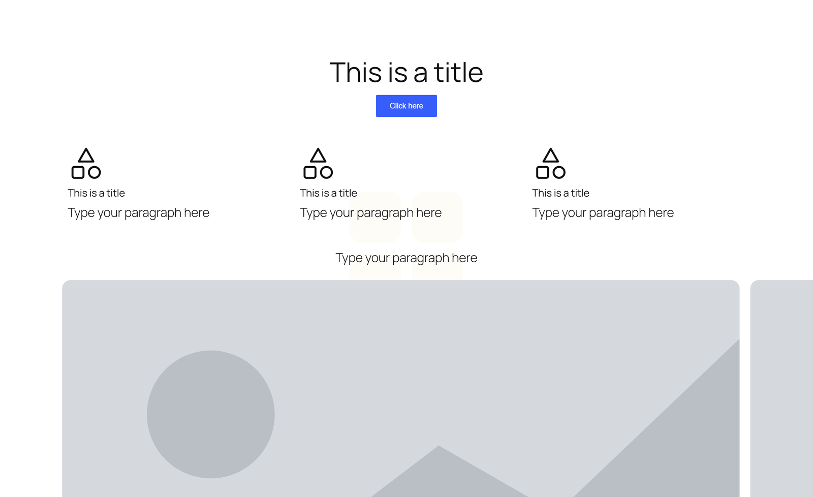 Centered Hero with Single Button, 3 Icon Cards, and 5-logo Row - Elementor component