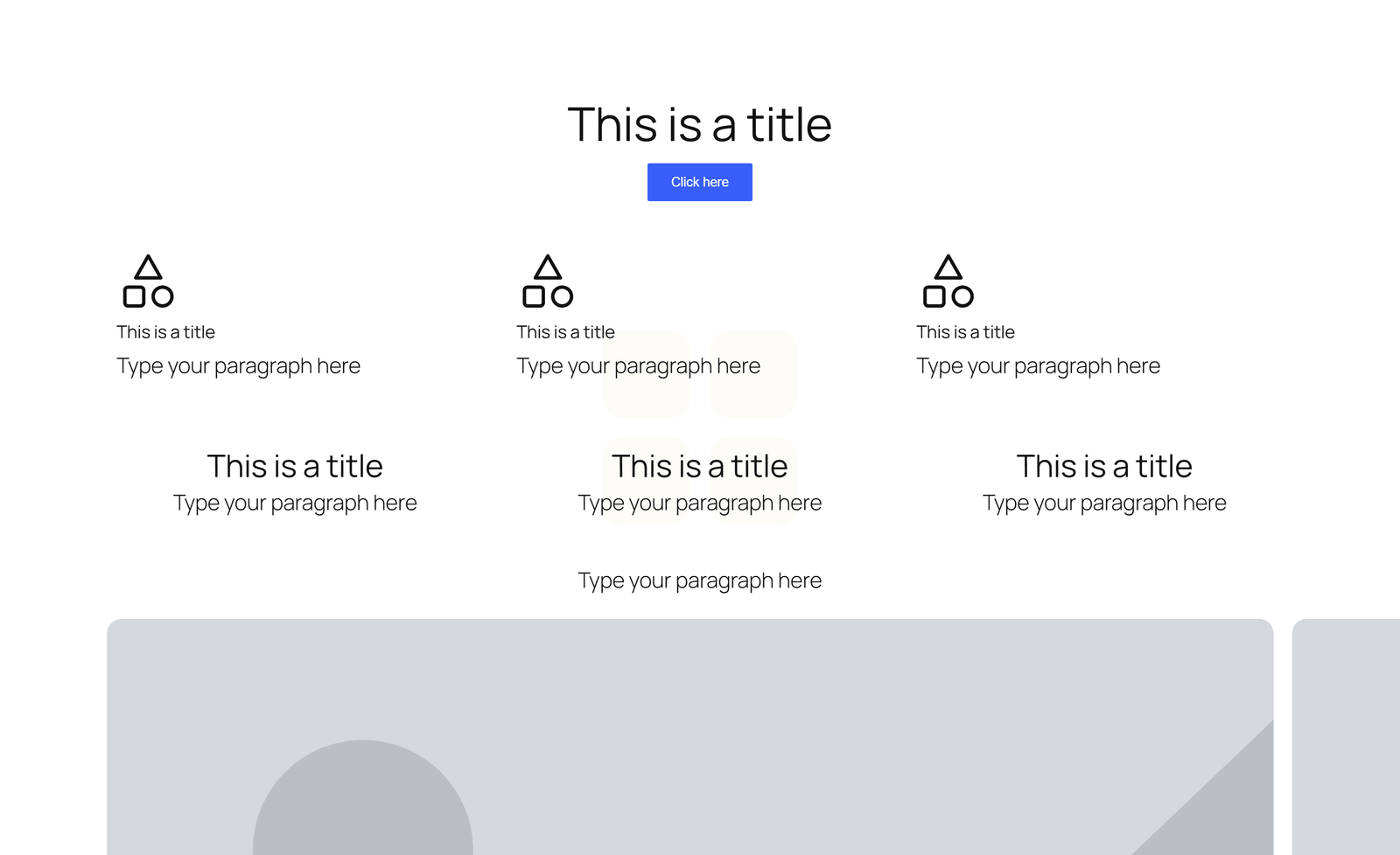 Centered Hero with Single Button, 3 Icon Cards, 5-logo Row - Elementor component