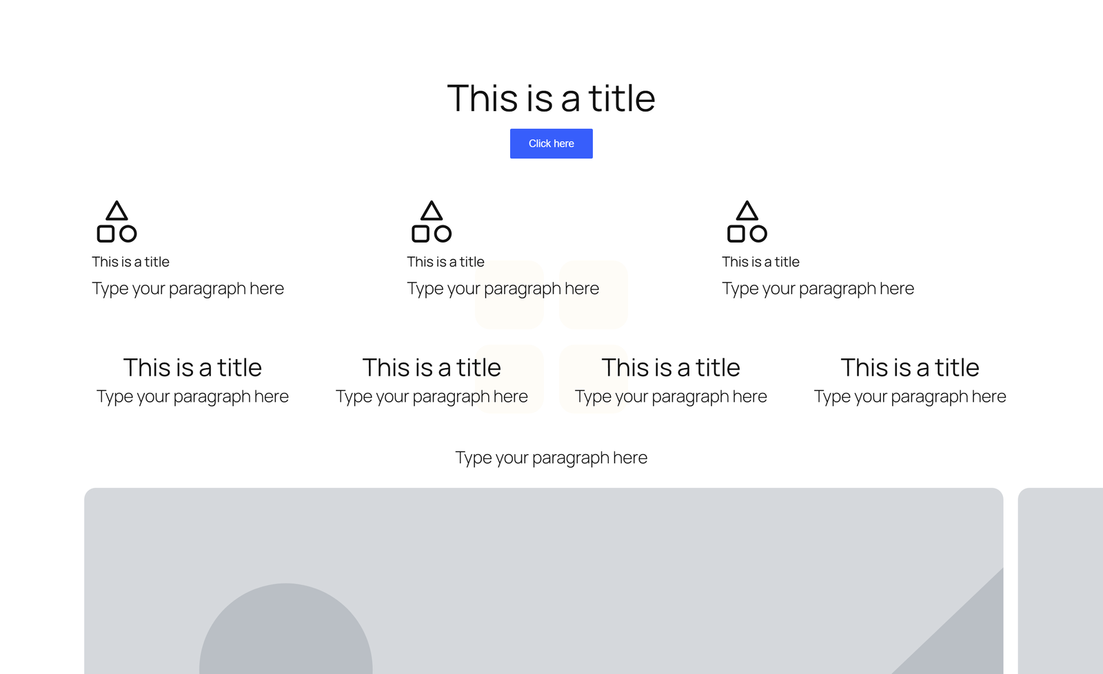 Centered Hero with Single Button, 3 Icon Cards, 4-logo Row, 2 - Elementor component