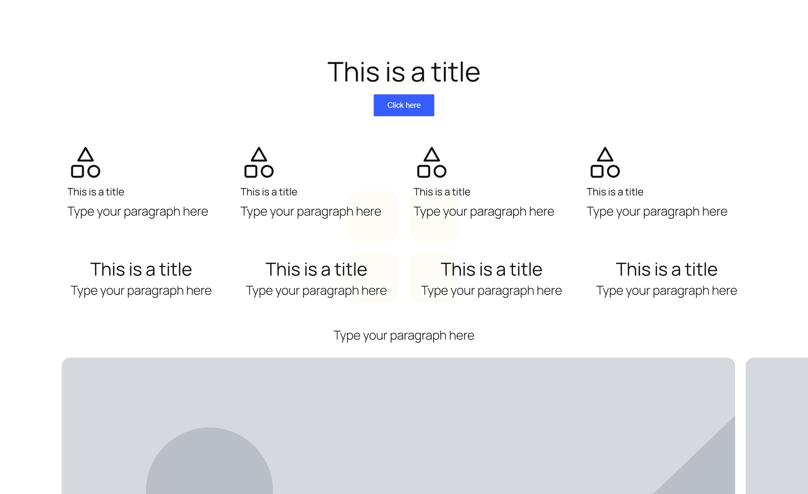 Centered Hero with Single Button, 4 Icon Cards, 5-logo Row, 2 - Elementor component
