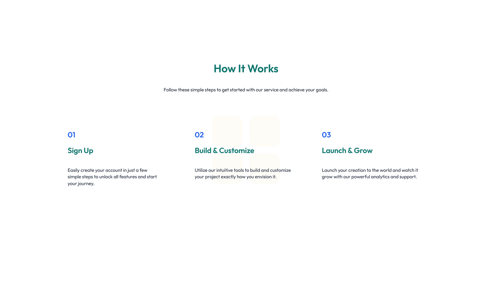 Screenshot of How It Works Layout Style 1 2 - Elementor How It Works / Process component