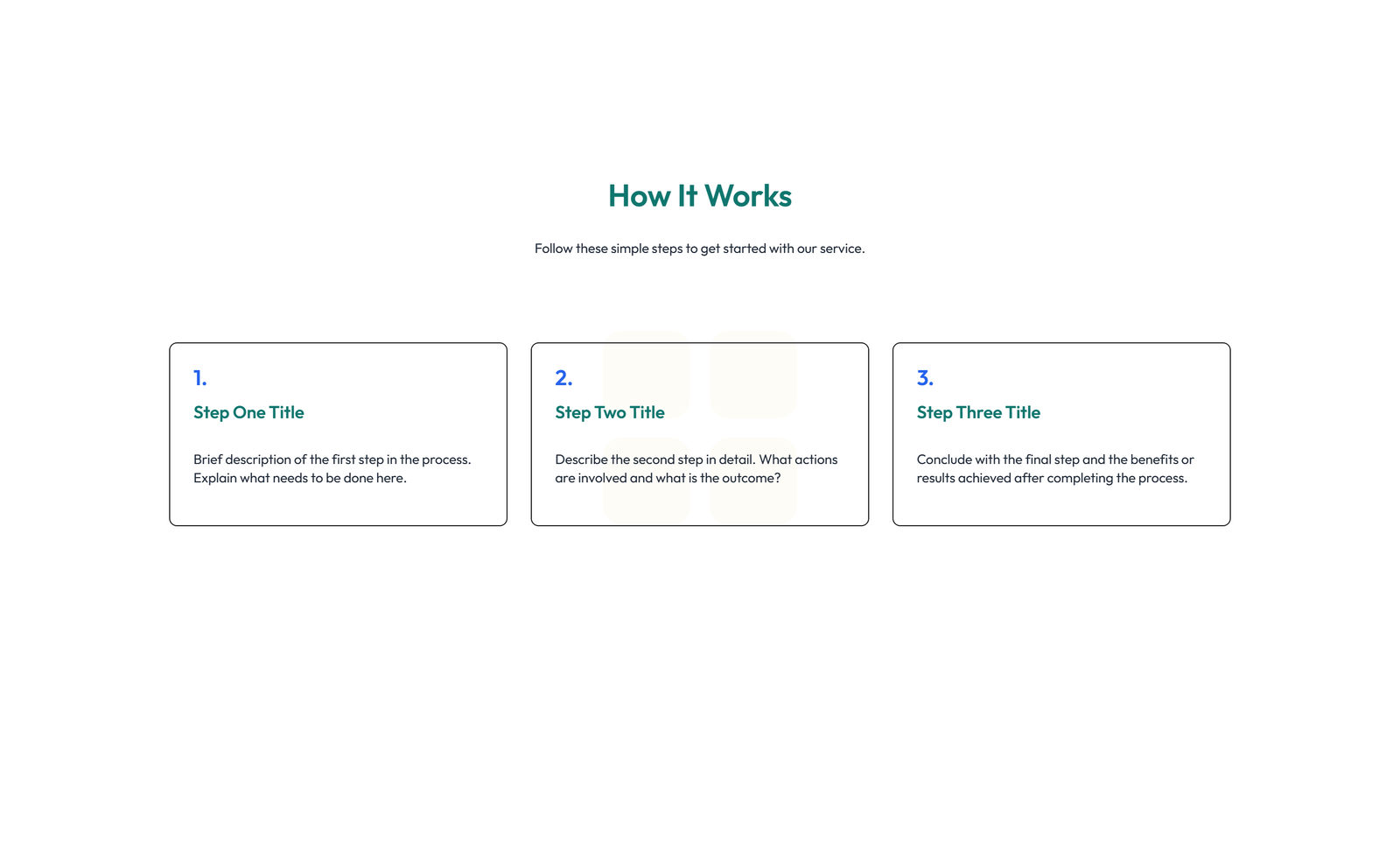 Screenshot of How It Works Layout Style 3 2 - Elementor How It Works / Process component