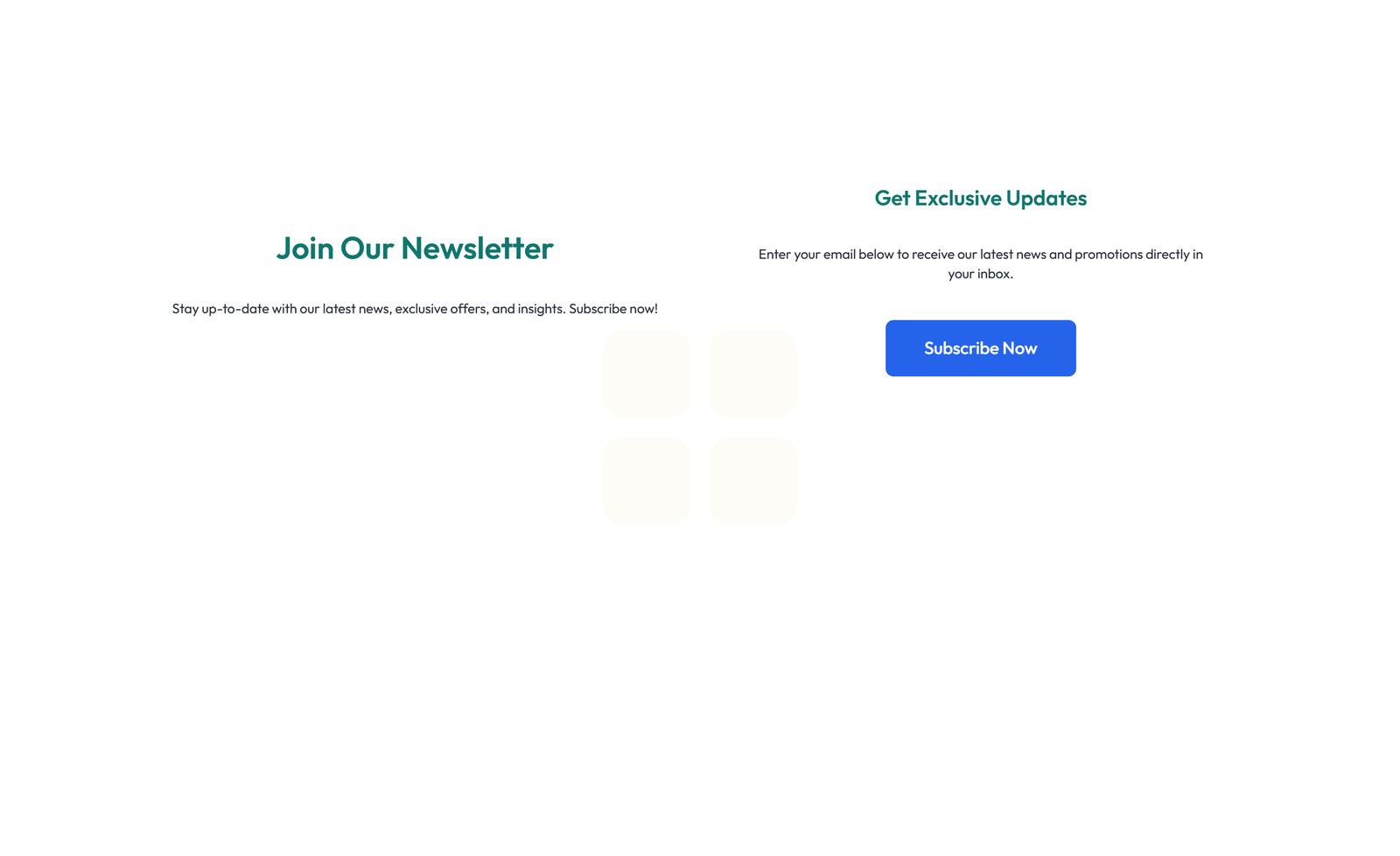 Screenshot of Newsletter Layout Style 6 5 - Elementor Newsletter / Signup component
