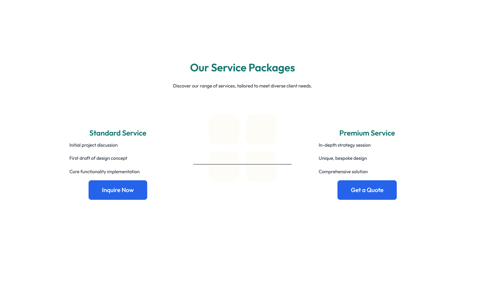 Screenshot of Pricing with 3-column Price Table Comparison 5 - Elementor Pricing Sections component