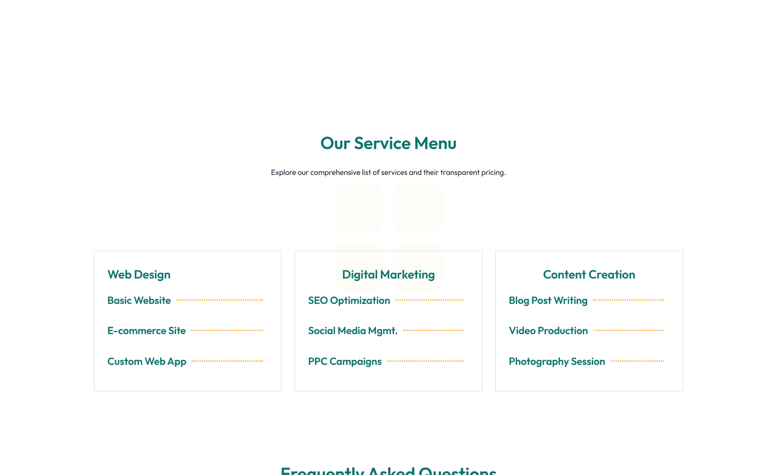 Screenshot of Pricing with 3-column Price Table with Ribbon 61 - Elementor Pricing Sections component