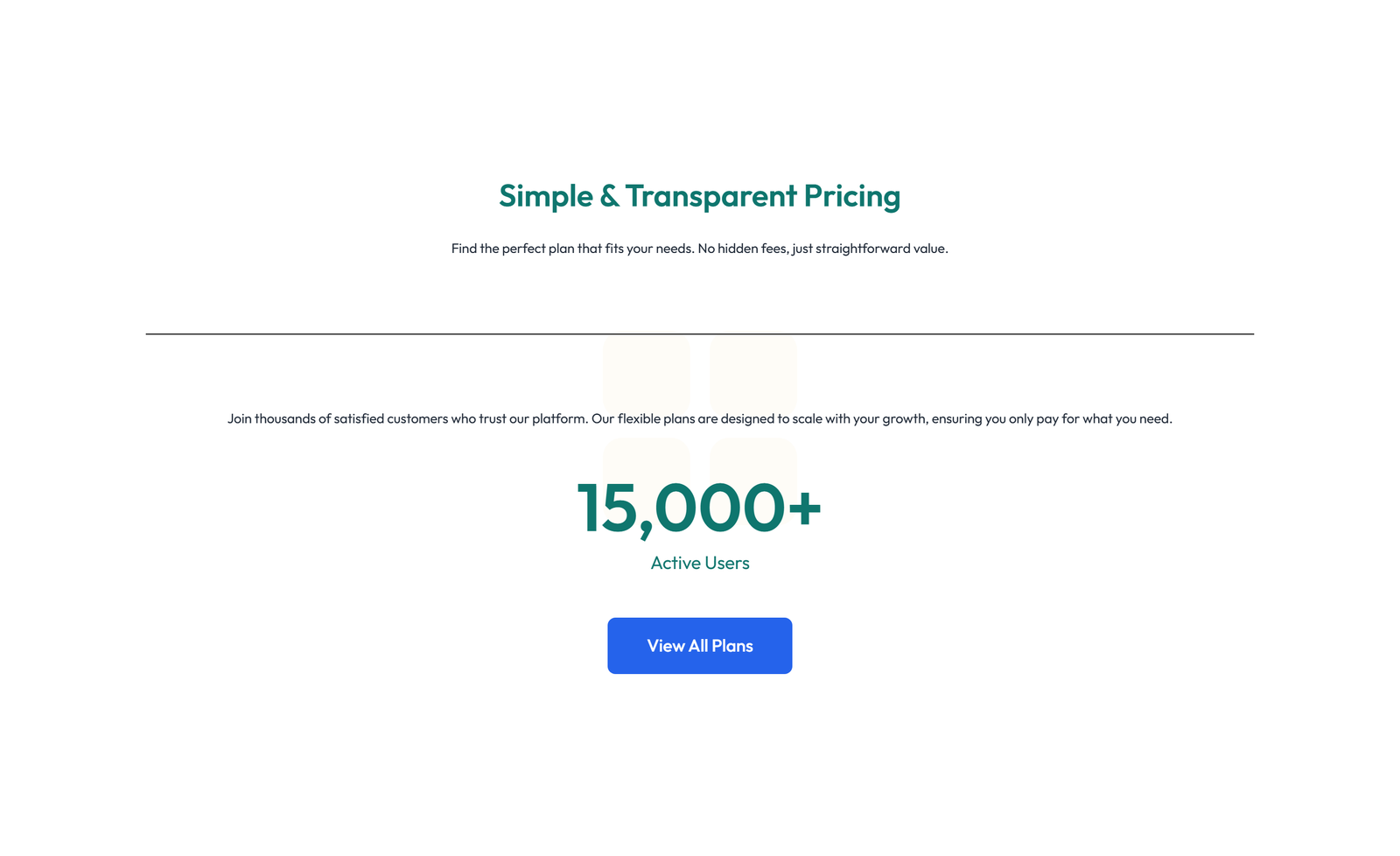 Screenshot of Pricing with 2-column Price Table Comparison 64 - Elementor Pricing Sections component