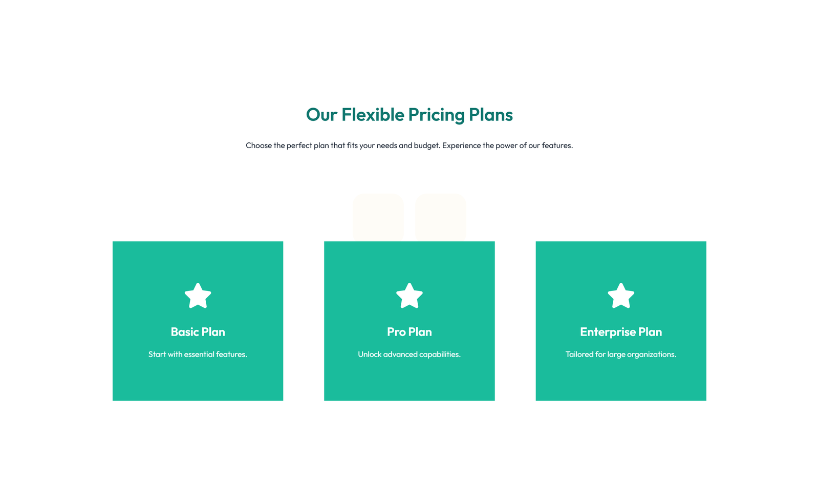 Pricing with 3-column Price Table with Ribbon 100 - Elementor component