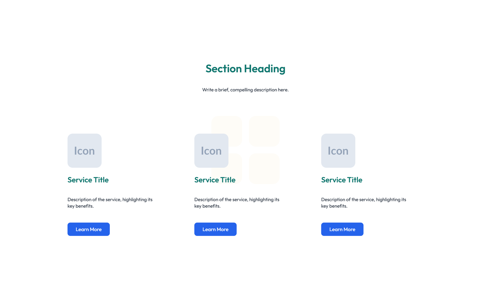 Screenshot of Service Layout Style 4 - Elementor Services Sections component