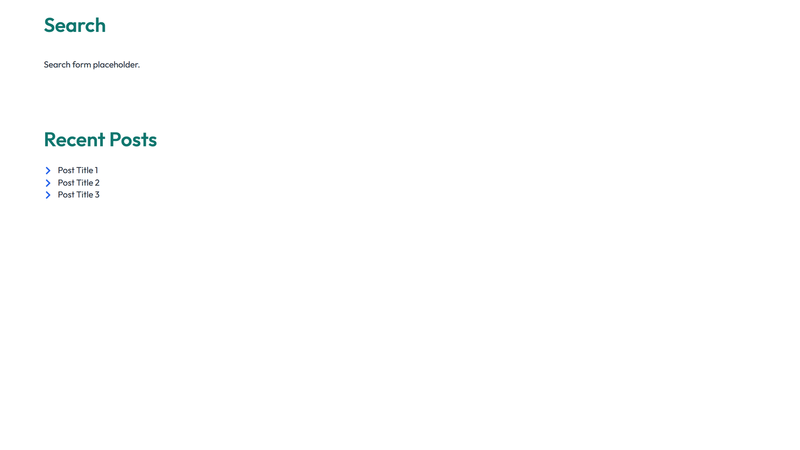 Screenshot of Sidebar Layout Style 1 - Elementor Sidebars component