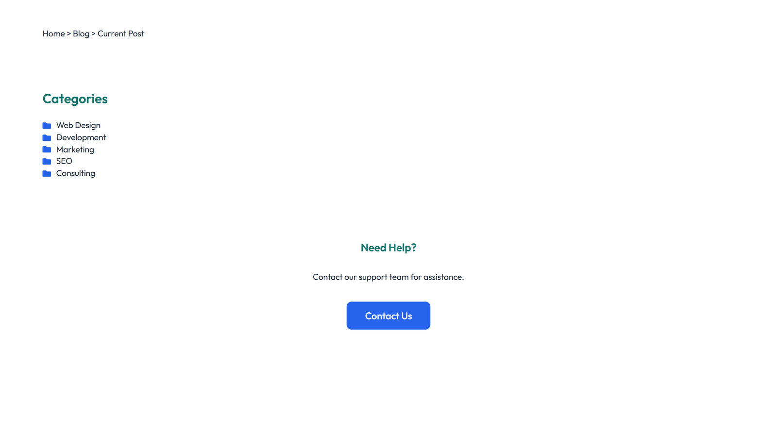 Screenshot of Sidebar Layout Style 6 7 - Elementor Sidebars component