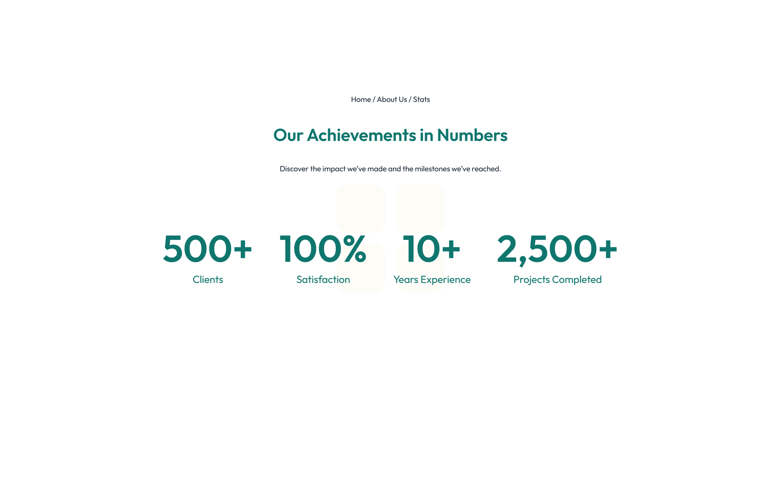 Screenshot of Stats Layout Style 2 4 - Elementor Stats / Counters component