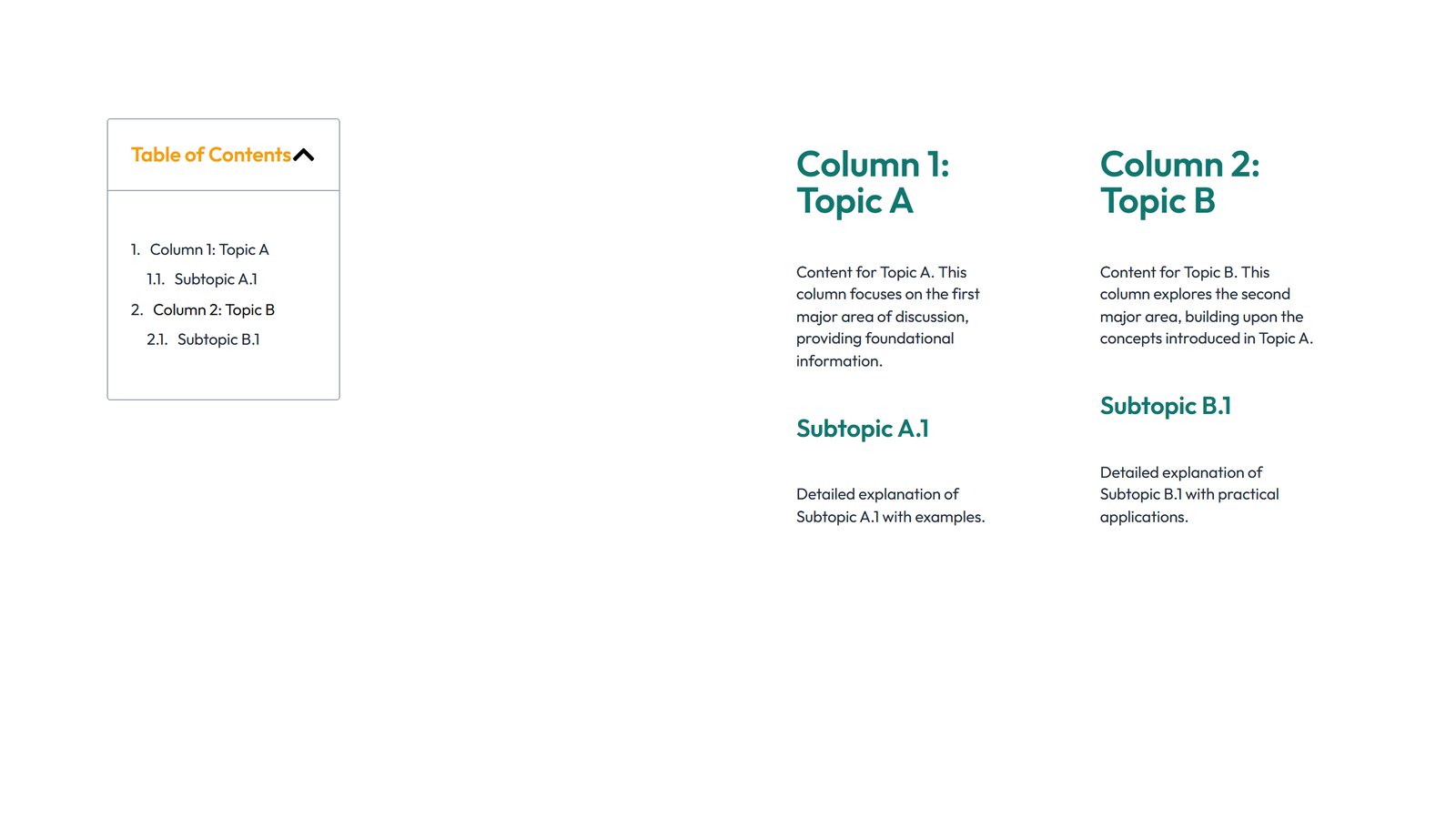Table of Contents Layout Style 2 2 - Elementor component