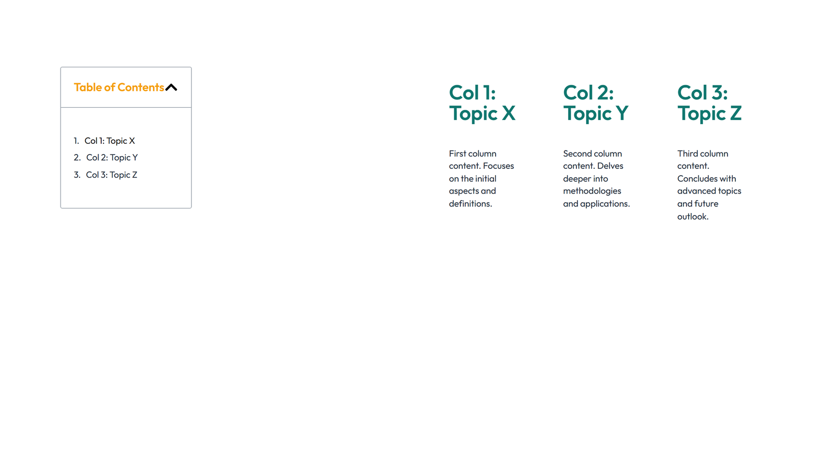 Screenshot of Table of Contents Layout Style 3 2 - Elementor Table of Contents component