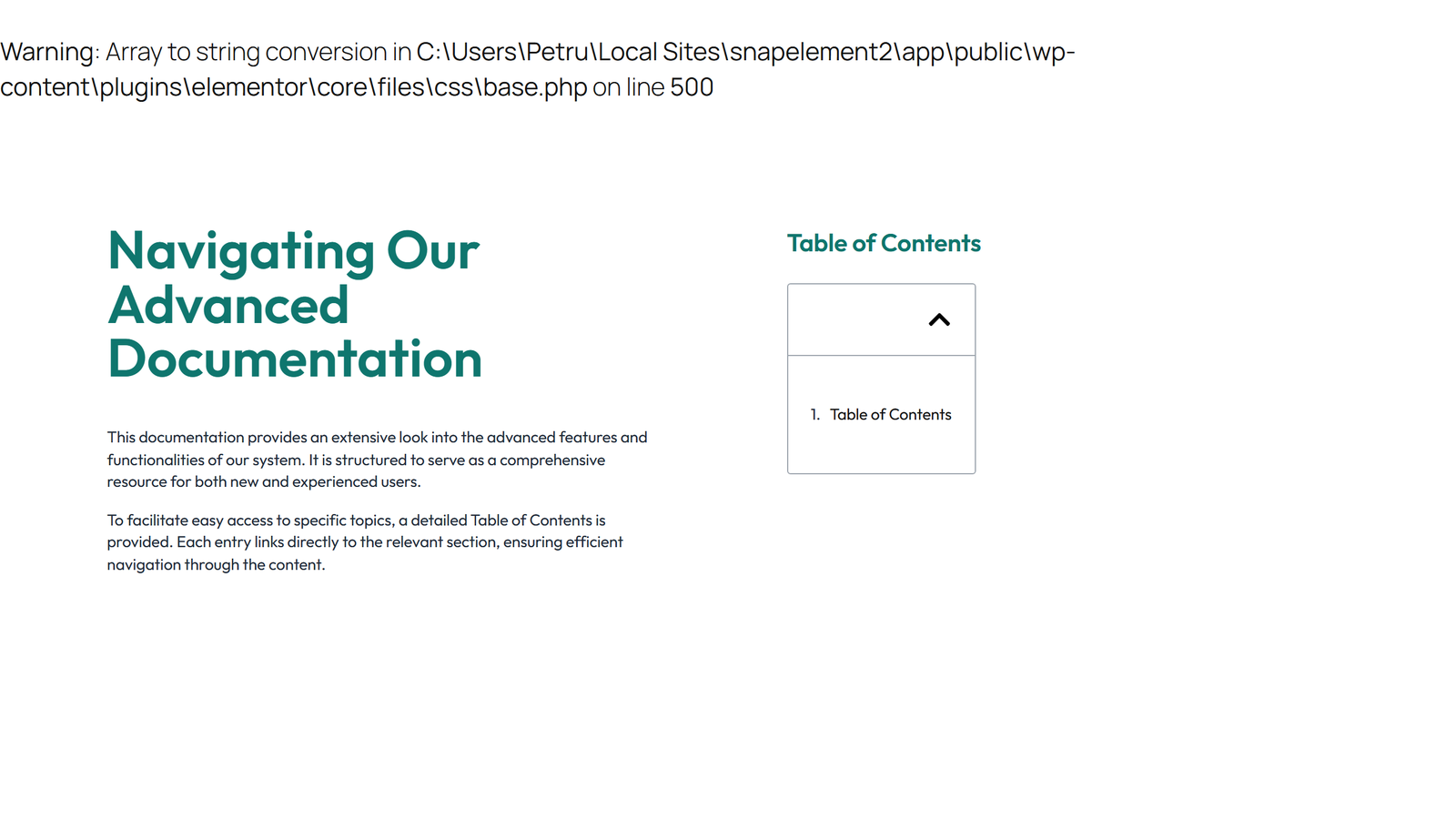 Table of Contents Layout Style 4 4 - Elementor component