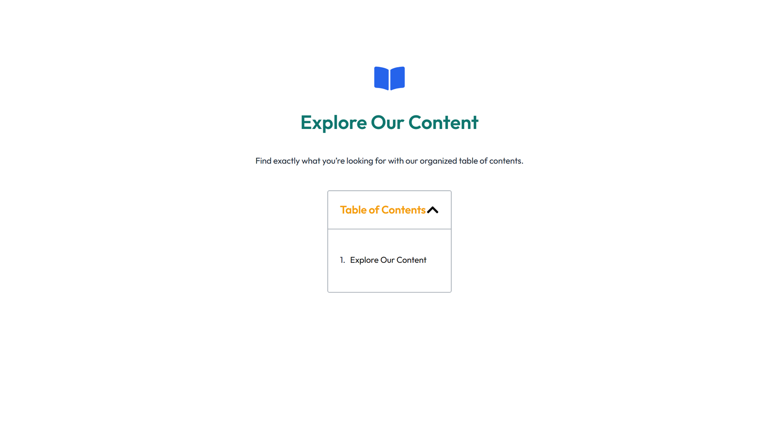 Screenshot of Table of Contents Layout Style 3 5 - Elementor Table of Contents component