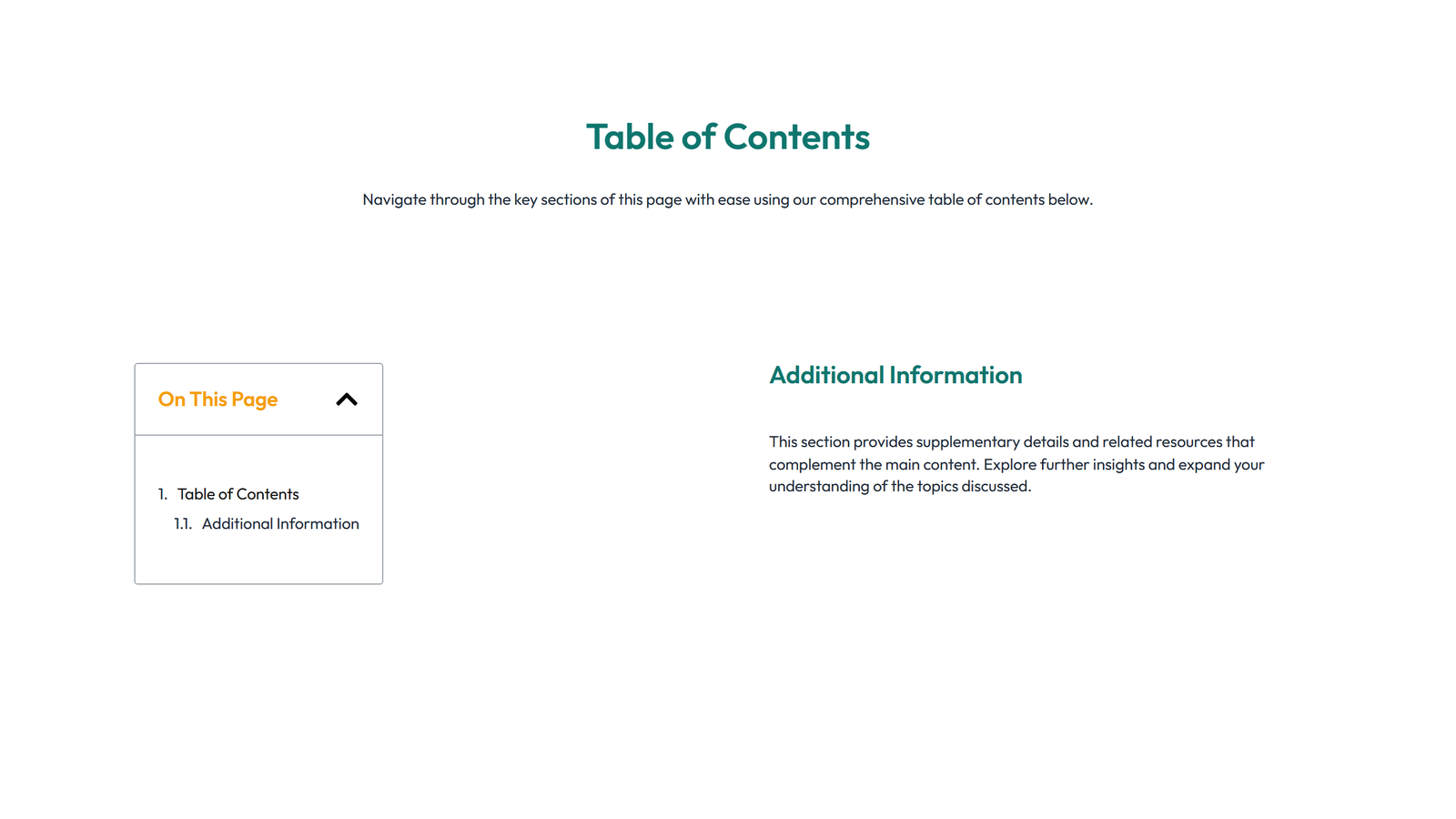 Screenshot of Table of Contents Layout Style 6 5 - Elementor Table of Contents component