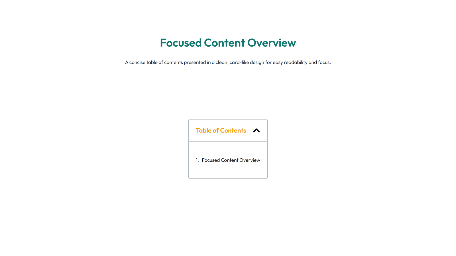 Screenshot of Table of Contents Layout Style 1 7 - Elementor Table of Contents component