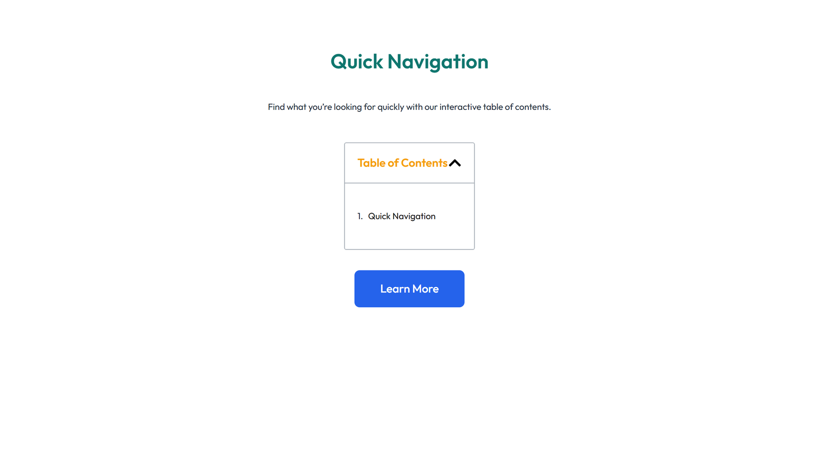 Screenshot of Table of Contents Layout Style 4 8 - Elementor Table of Contents component