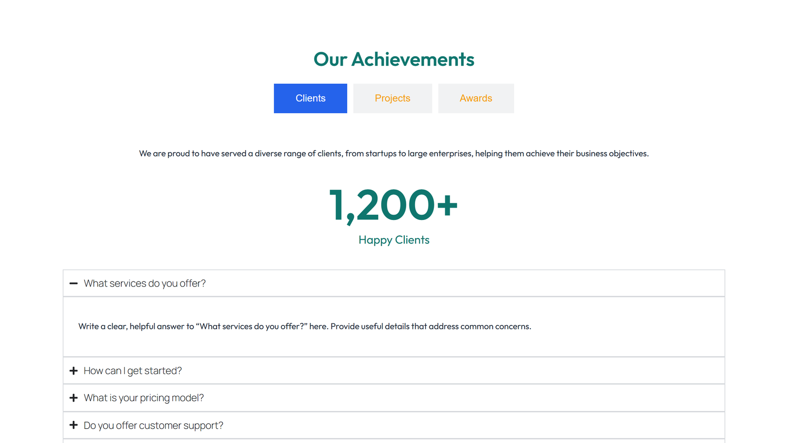 Tabs and Accordion Design 1 3 - Elementor component