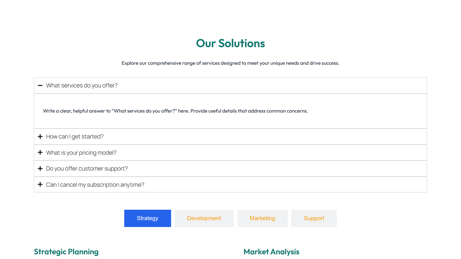 Tabs and Accordion Design 6 5 - Elementor component