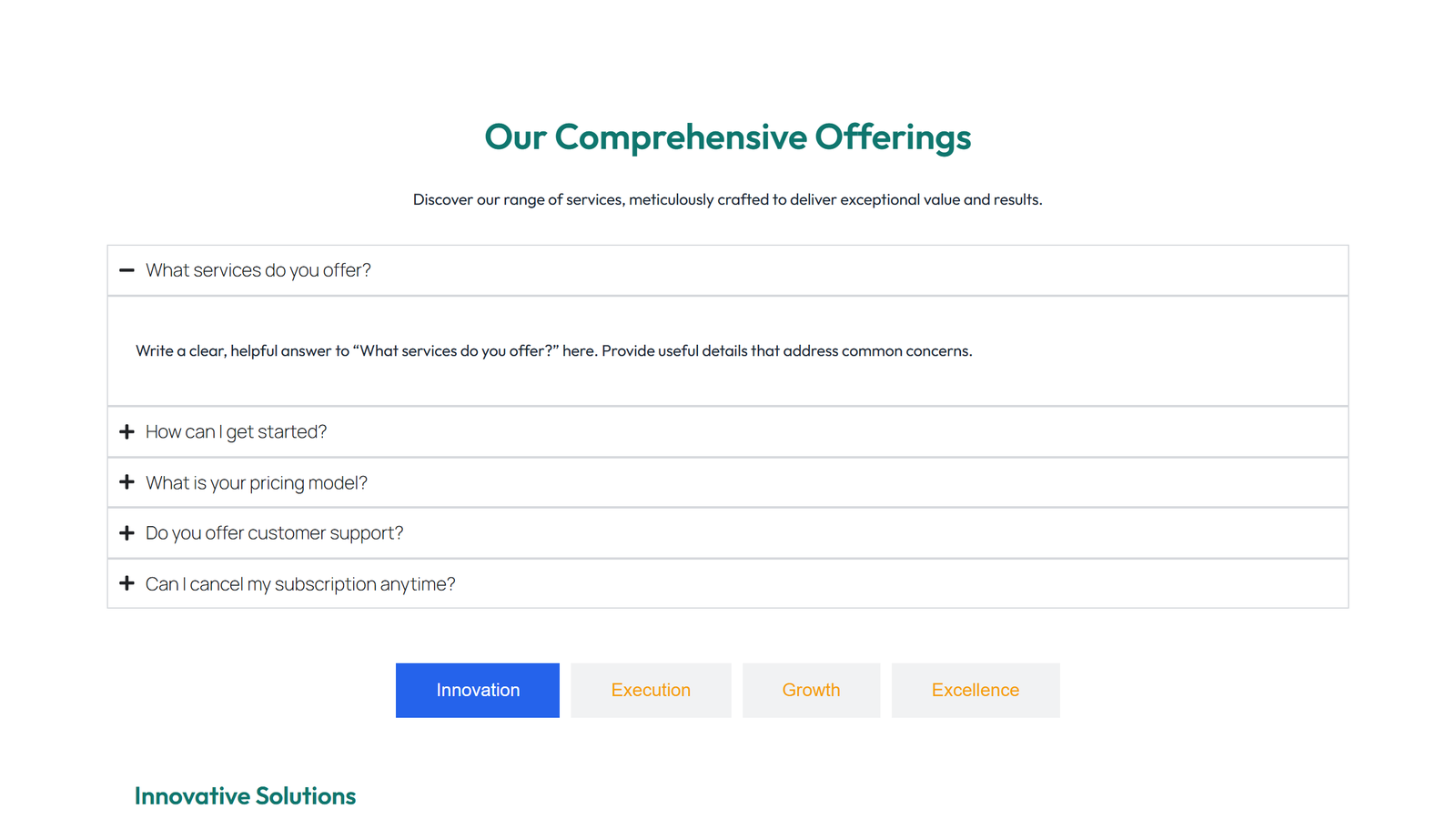 Tabs and Accordion Design 3 6 - Elementor component