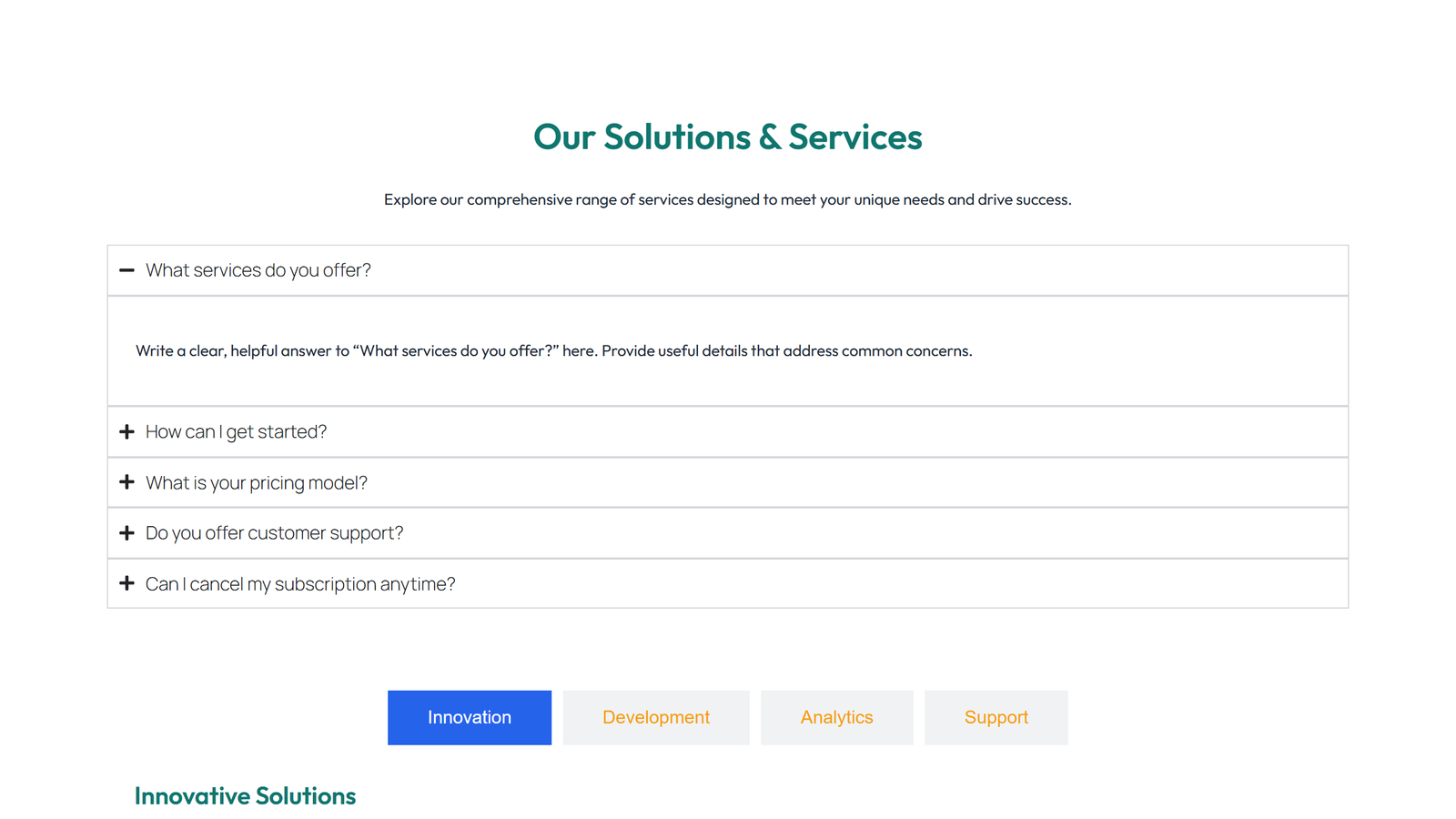 Tabs and Accordion Design 6 6 - Elementor component