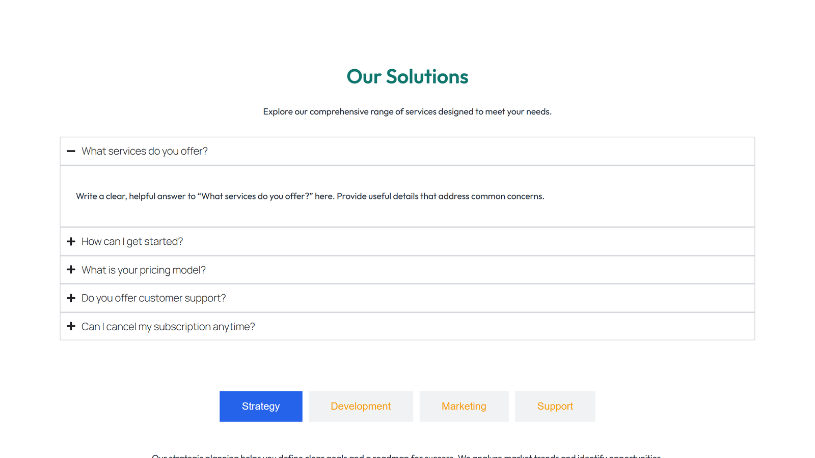 Tabs and Accordion Design 1 7 - Elementor component