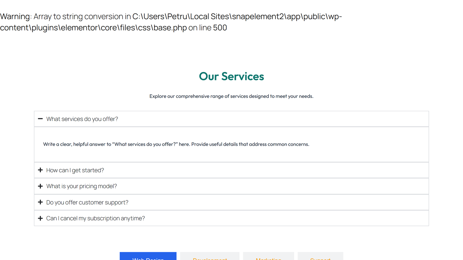 Tabs and Accordion Design 3 7 - Elementor component