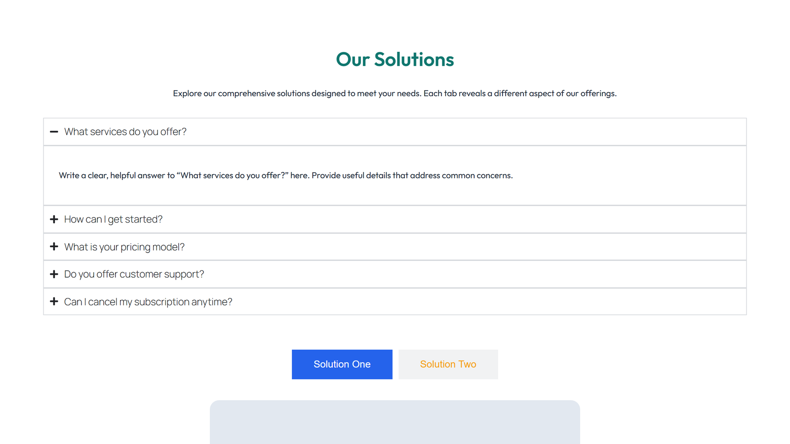 Tabs and Accordion Design 6 8 - Elementor component