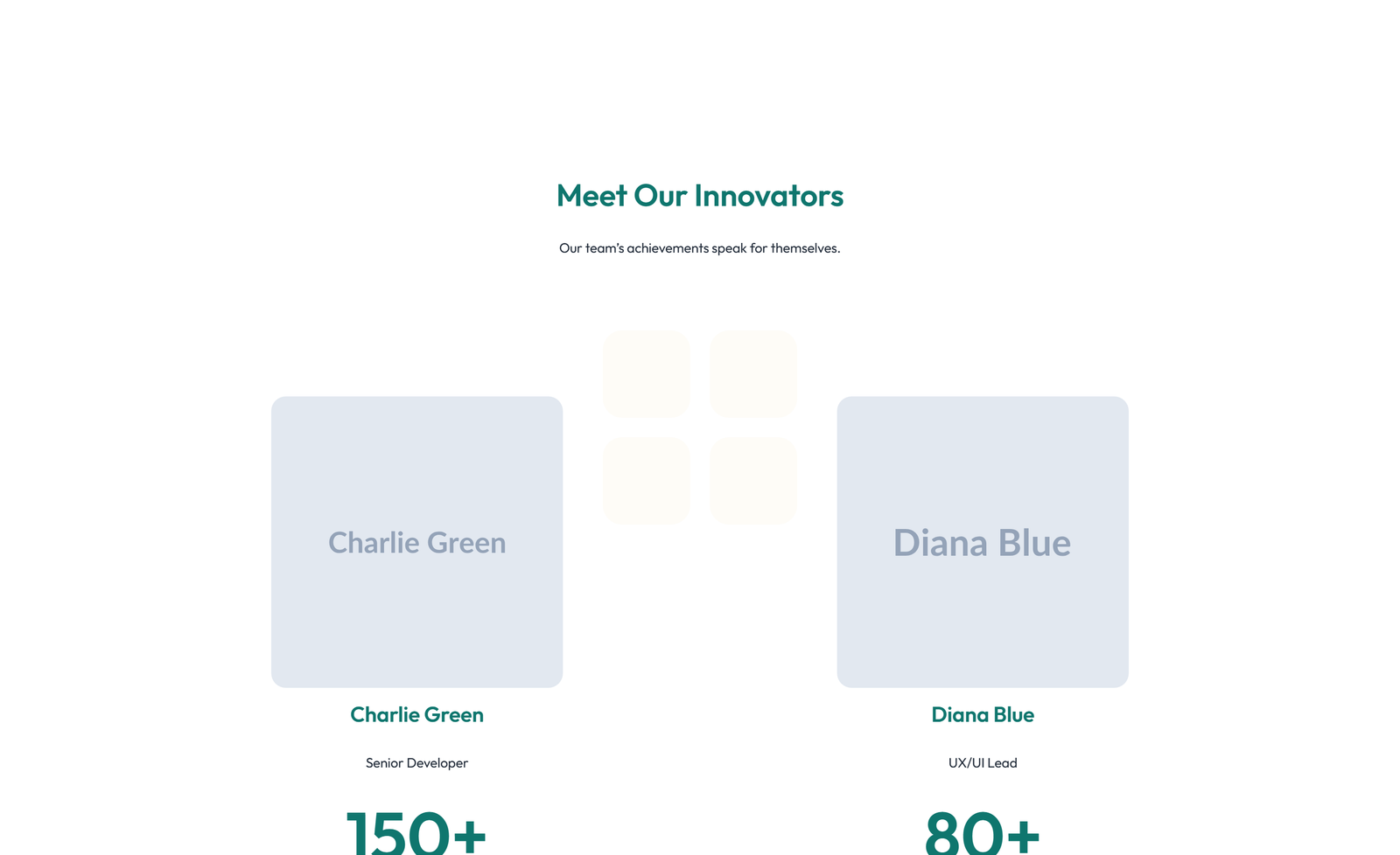 Team with 3-column Team Cards with Social 9 - Elementor component